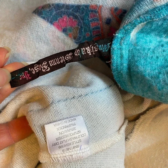 Mushka By Sienna Rose Boho Floral Open Cardigan Women Size L - Picture 4 of 6